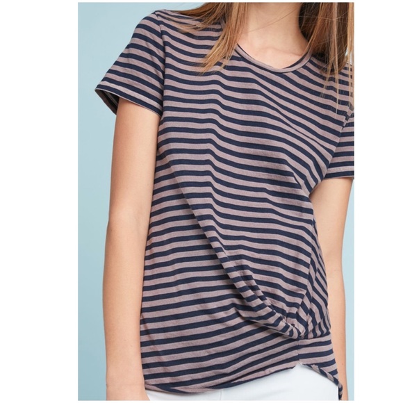 Anthropologie Tops - Anthropologie Stateside Twisted-Front Striped Tee
